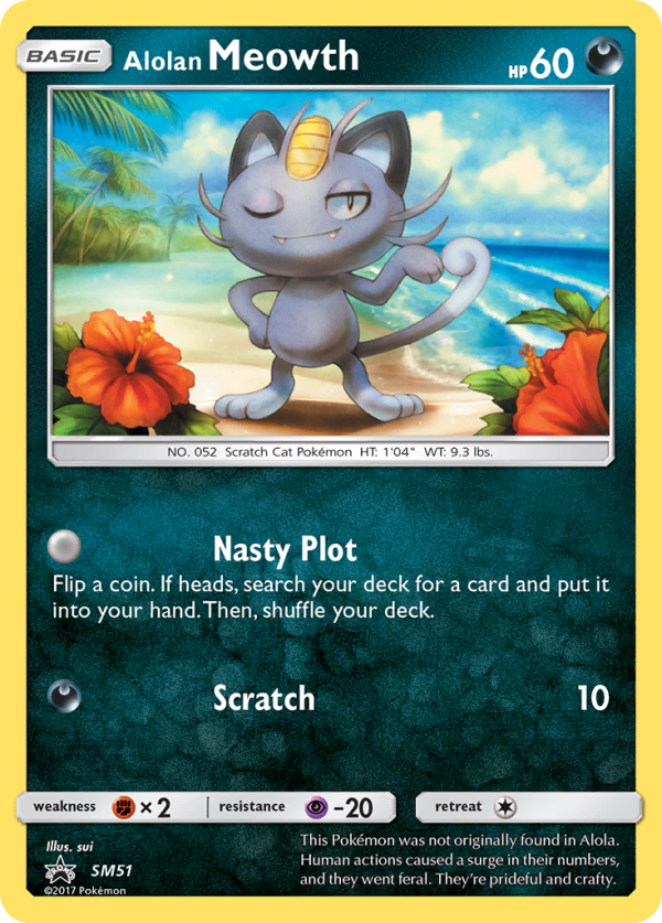 Alolan Meowth (SM51) [Sun & Moon: Black Star Promos] on Sale