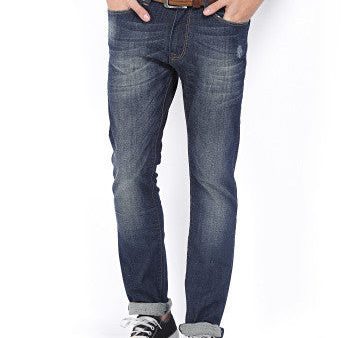 POE Men Blue Deep Slim Fit Jeans Online Sale