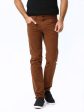 Peter England Men Rust Brown Slim Fit Jeans For Discount